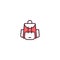 Backpack Filled line icon. linear style sign for mobile concept and web design