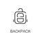 Backpack flat icon