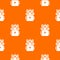 Backpack hiking pattern vector orange