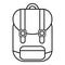 Backpack icon, outline line style