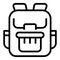 Backpack icon outline vector. Homework help