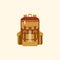 Backpack illustration in flat style