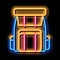 Backpack Knapsack Alpinism Equipment neon glow icon illustration