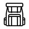 Backpack Knapsack Alpinism Equipment Vector Icon