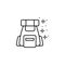 Backpack knapsack icon. Element of mountaineering icon