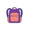 backpack, knapsack icon with outline
