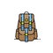 Backpack line icon