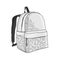 Backpack mockup, sketch for your design