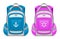 Backpack pink and blue