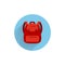 backpack. rucksack. Knapsack. Schoolbag. Sack colorful flat icon. Schoolbag flat icon