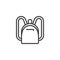 Backpack, rucksack line icon