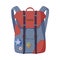 Backpack for Schoolchildren or Students, Front View of Travel Bag for Backpacking Flat Style Vector Illustration
