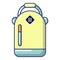 Backpack schoolgirl icon, cartoon style