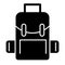 Backpack solid icon. School bag vector illustration isolated on white. Rucksack glyph style design, designed for web and