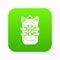 Backpack travel icon green vector