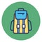 Backpack travelling bag Vector Icon which can easily edit