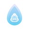 Backpack water logo gradient design template icon