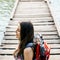 Backpacker Casual Travel Tourist Carefree Nature Concept