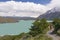 Backpacker on a Remote Trail in the Patagonian Andes