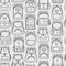 Backpacks seamless pattern