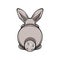 Backside of a rabbit. Bunny. Easter. Vector illustration.