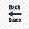 Backspace vector icon isolated on transparent background, Backspace transparency concept can be used web and mobile