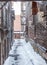 Backstreet alleyway in the winter in a North American city