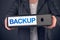 Backup business data concept, archive and keep safe