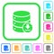 Backup database vivid colored flat icons icons