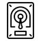 Backup device icon, outline style