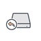 Backup disk drive hard storage icon