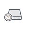 Backup disk drive hard storage icon