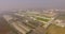 Backwards Aerial Sweep Of SIIDCUL Industrial Area Uttarakhand, India.