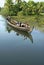 Backwaters- Welcoming tourists- Men in country boat