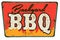 Backyard BBQ Barbecue Sign Old Rusted Metal Invitation