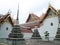 Backyard of Buddha temple in Bangkok