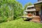 Backyard deck overlooking amazing nature landscape