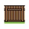 backyard fence color icon vector illustration