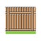 backyard fence color icon vector illustration