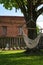 Backyard hammock swing