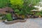 Backyard Landscaping Patio with Waterfall Pond