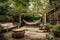 backyard oasis with hot tub, hammock, and garden for ultimate staycation