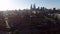 Backyard of Philadelphia Museum of Art and Rocky Steps. Cityscape in Background. Pennsylvania Sunlight