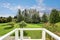 Backyard view with lots of greenery from house balcony