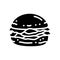 bacon bun food meal glyph icon vector illustration