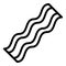 Bacon crispy icon, outline style