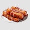 bacon dish isolated on transparent background