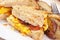 Bacon and egg breakfast panini