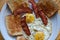 Bacon Eggs and Toast Breakfast