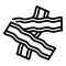 Bacon food icon, outline style